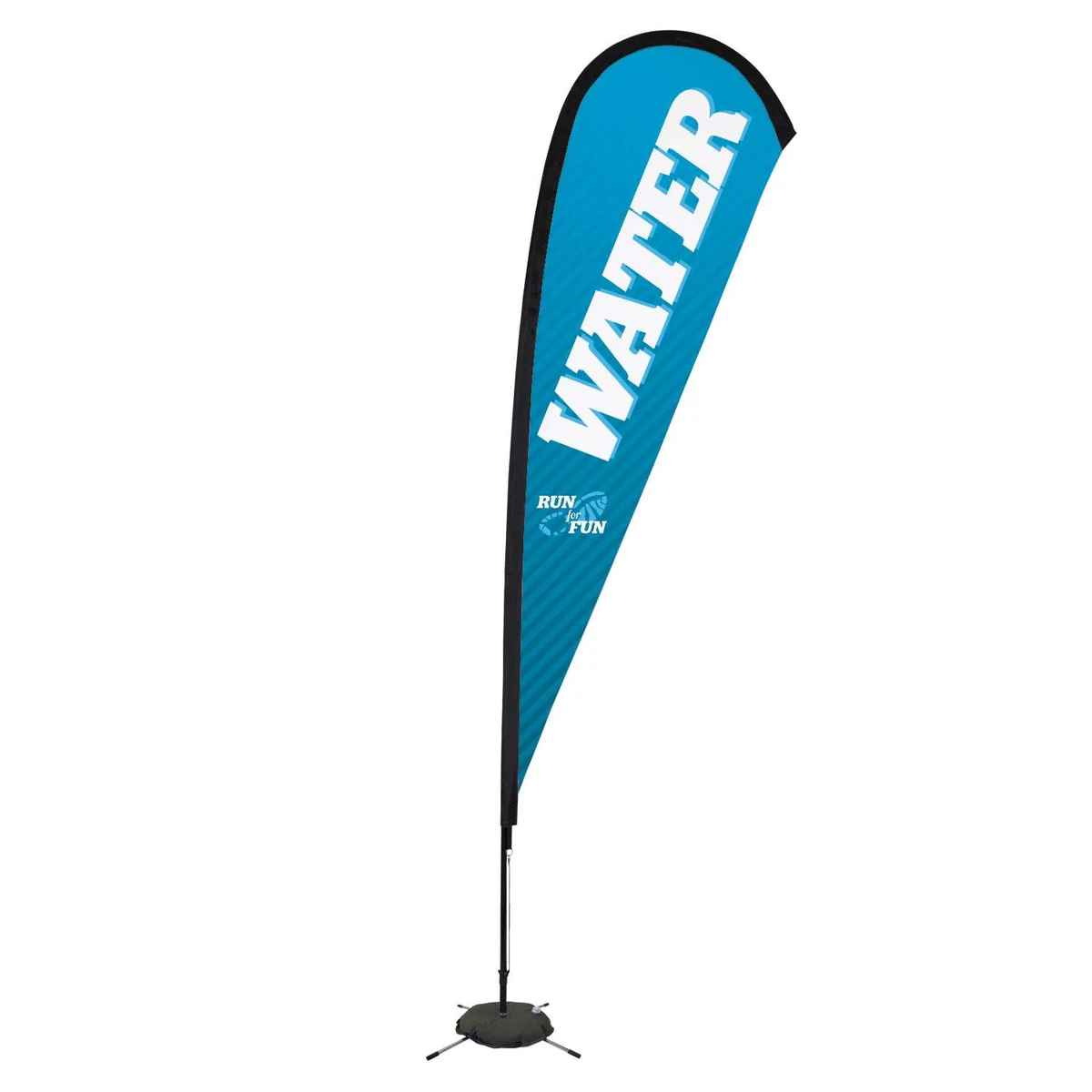 11.5' Premium Teardrop Sail Sign Kit (Single-Sided with Scissor Base) 1