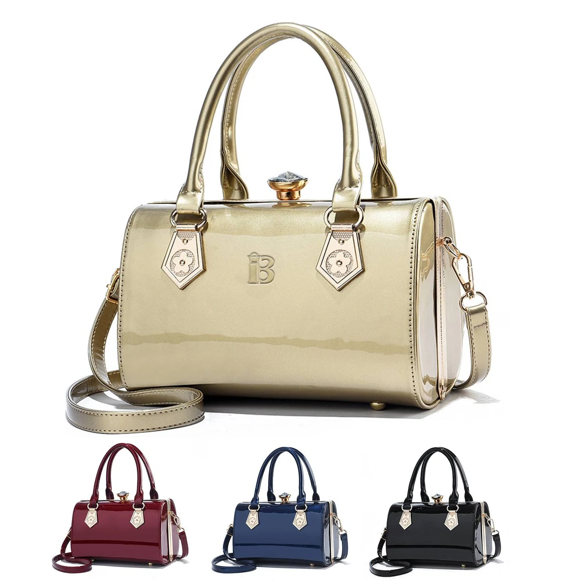 PU Leather Top Handle Crossbody Bag 1