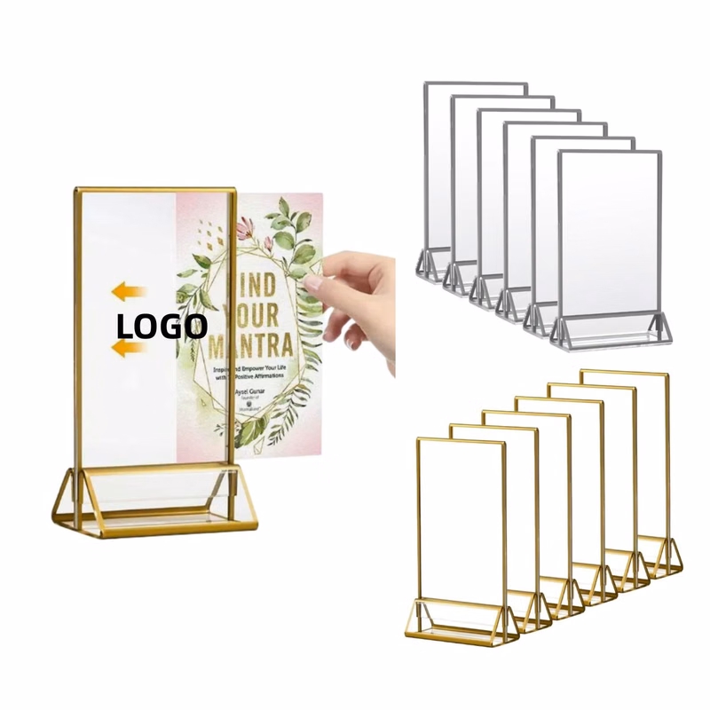 Triangular Groove Base Tabletop Display Stand