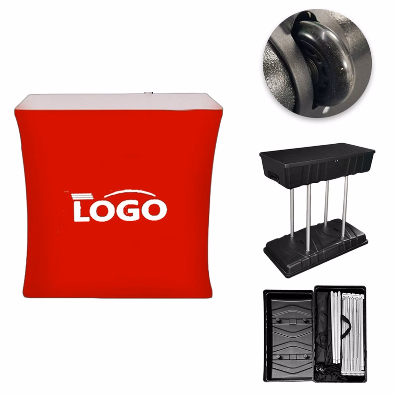 MOQ1 Folding Plastic Exhibition Storage Box Table