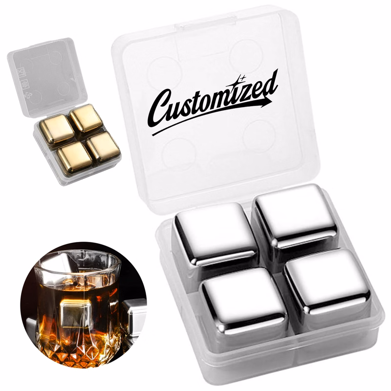 Reusable Stainless Steel Whiskey Stones Set of 4