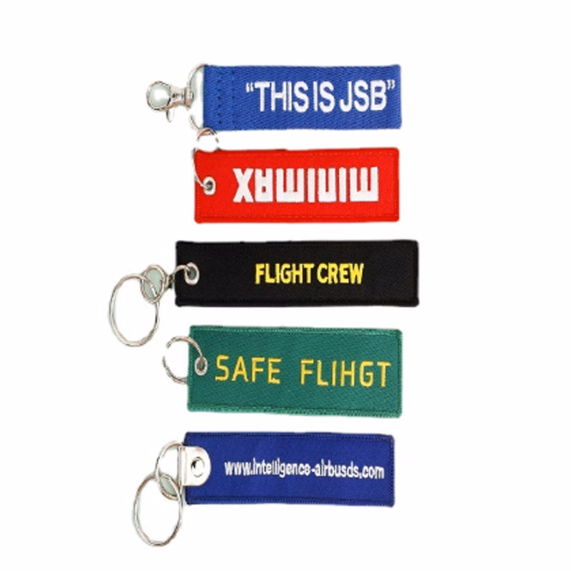 Embroidery 2-Sided Luggage Keychain Tag