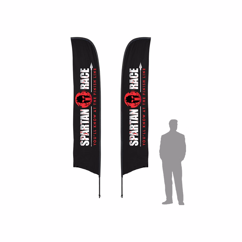 13ft Double Sided Blade Flag w/ Pole