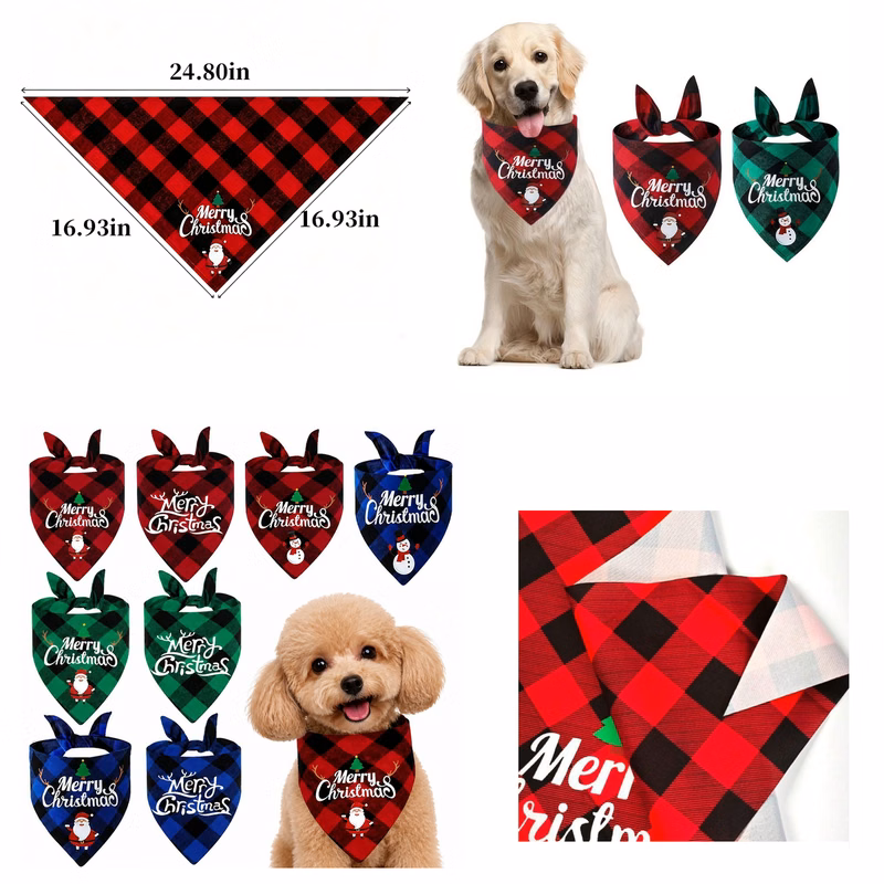 Printed Pet Triangle Bandana Scarf
