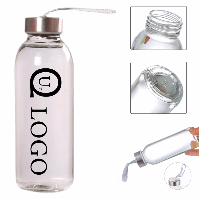 Transparent Glass Water Sport Bottle