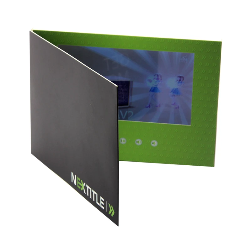 7 inch LCD A5 Size Bi-fold Video Brochure 1