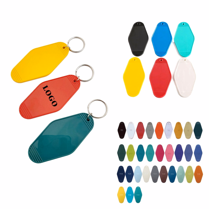 Hotel Custom Tag Rhombus Keychains