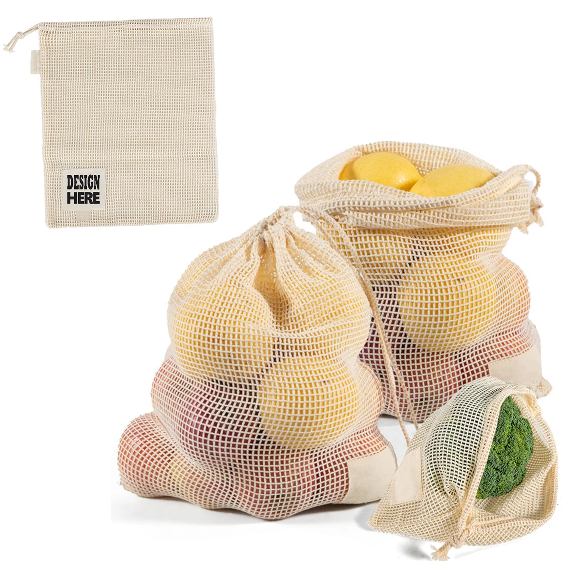 Reusable Organic Cotton Mesh Produce Bags 1