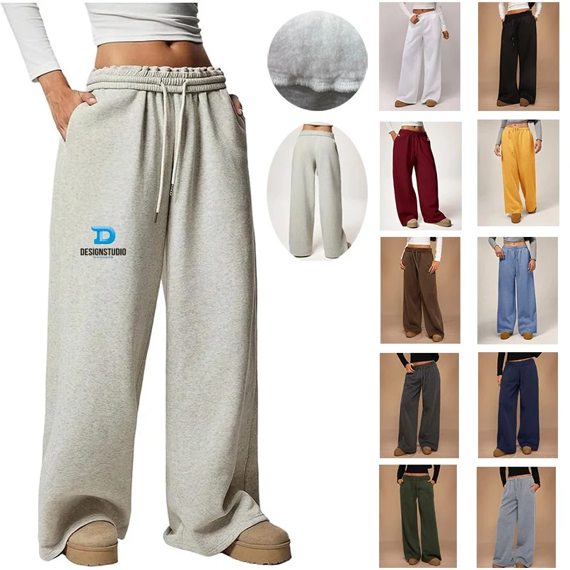 Womens Wide Leg Sweatpants Casual Loose Yoga Pants 1