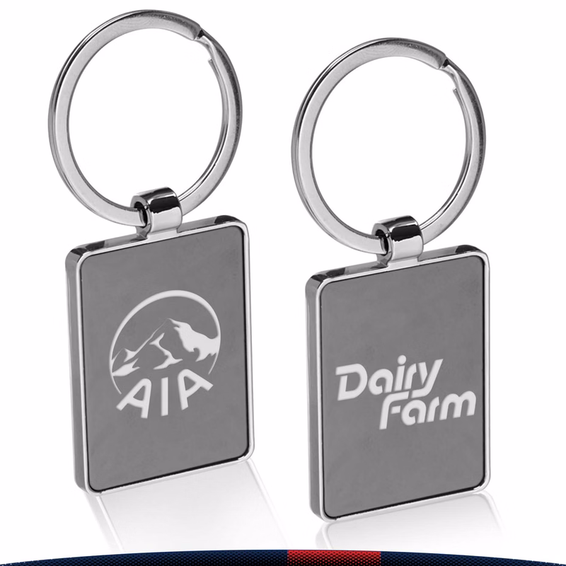 Croi Rectangular Metal Keychains