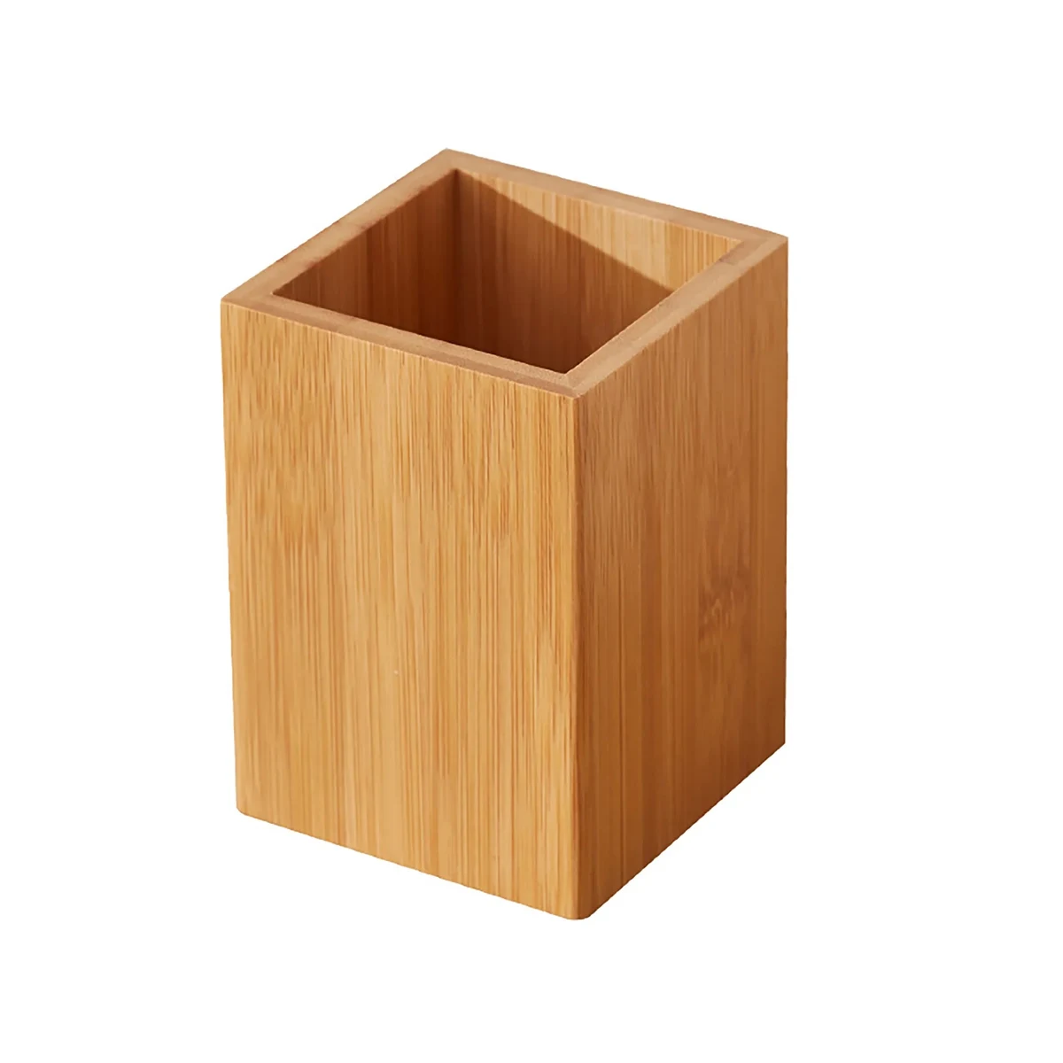 Bamboo Wood Desk Pen Holder 1