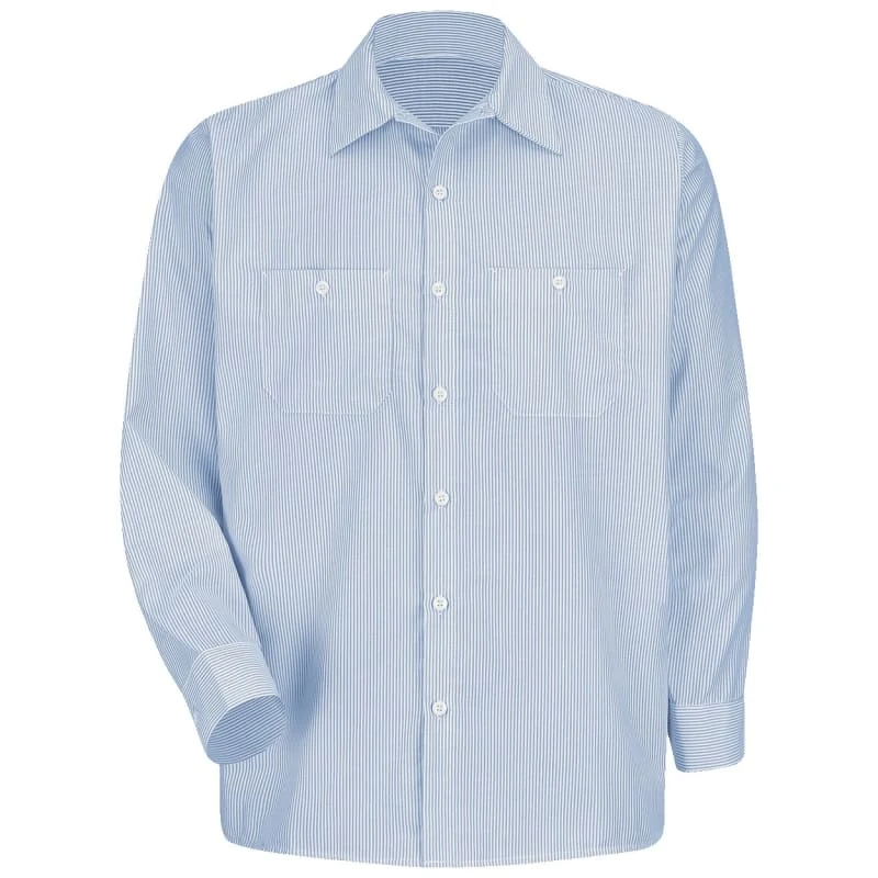 Red Kap Men's Tall Industrial Stripe Work Shirt - SL10T 1