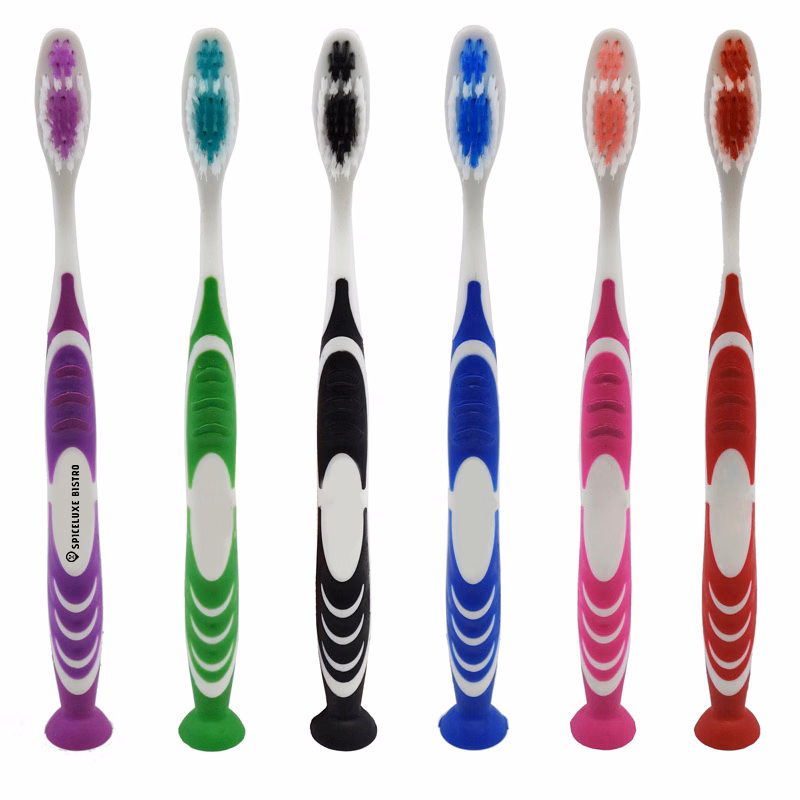 Stand Up Suction Toothbrush With Tongue Scraper