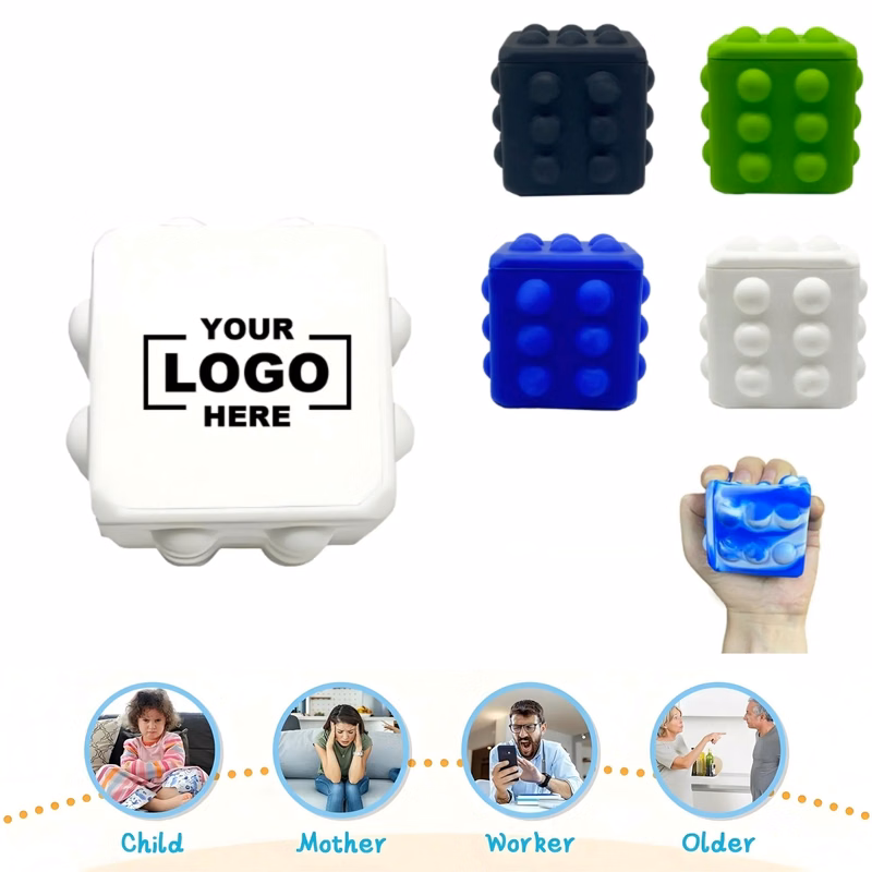 Silicone Square Squeeze Pressure Relief Toy Ball