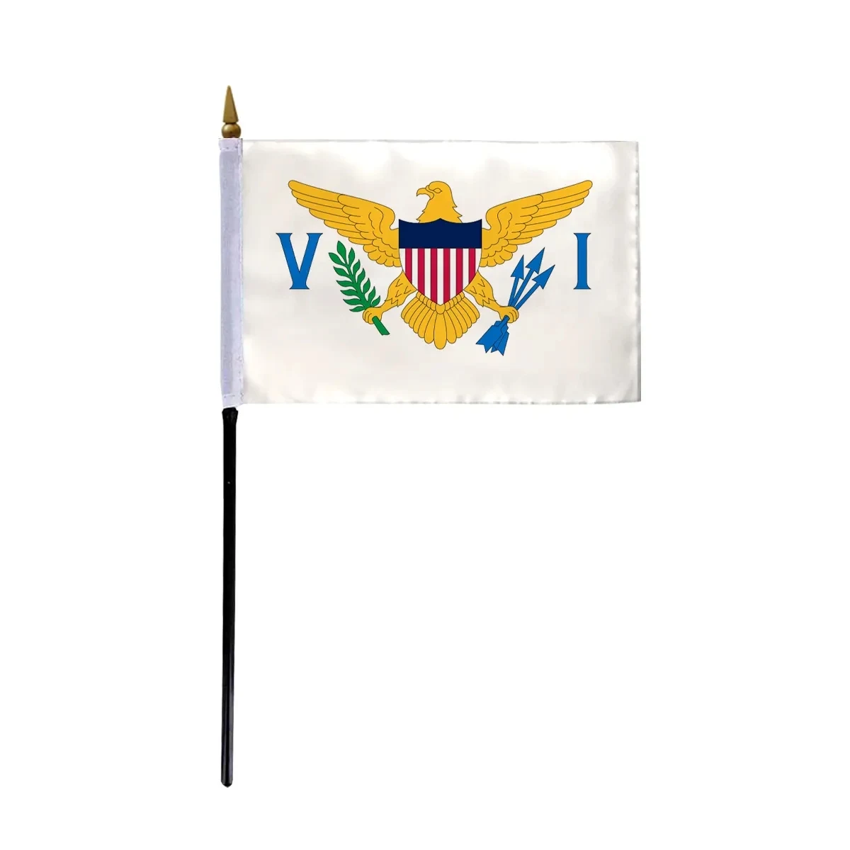 4"x6" & 12"x18'' Virgin Island ePoly Printed Stick Flags 1