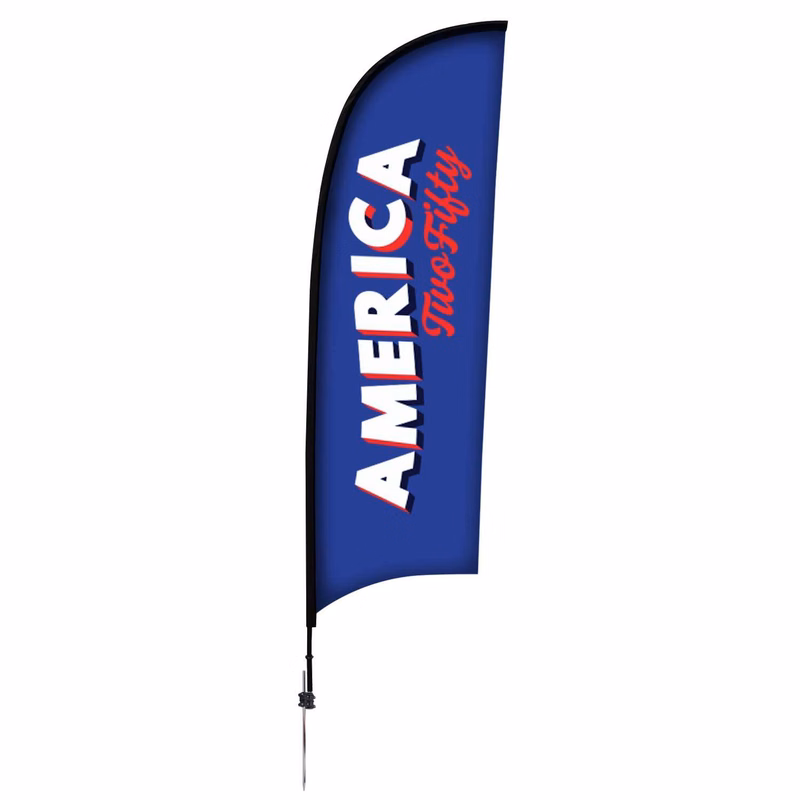 9' Premium Razor Sail Sign Kit (Single-Sided with Ground Spike)