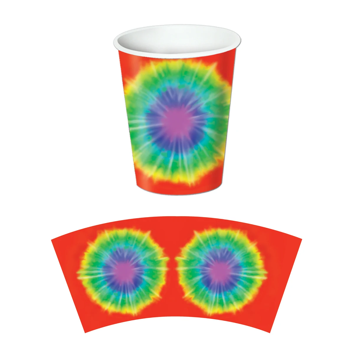 Tie Dyed Beverage Cups 1