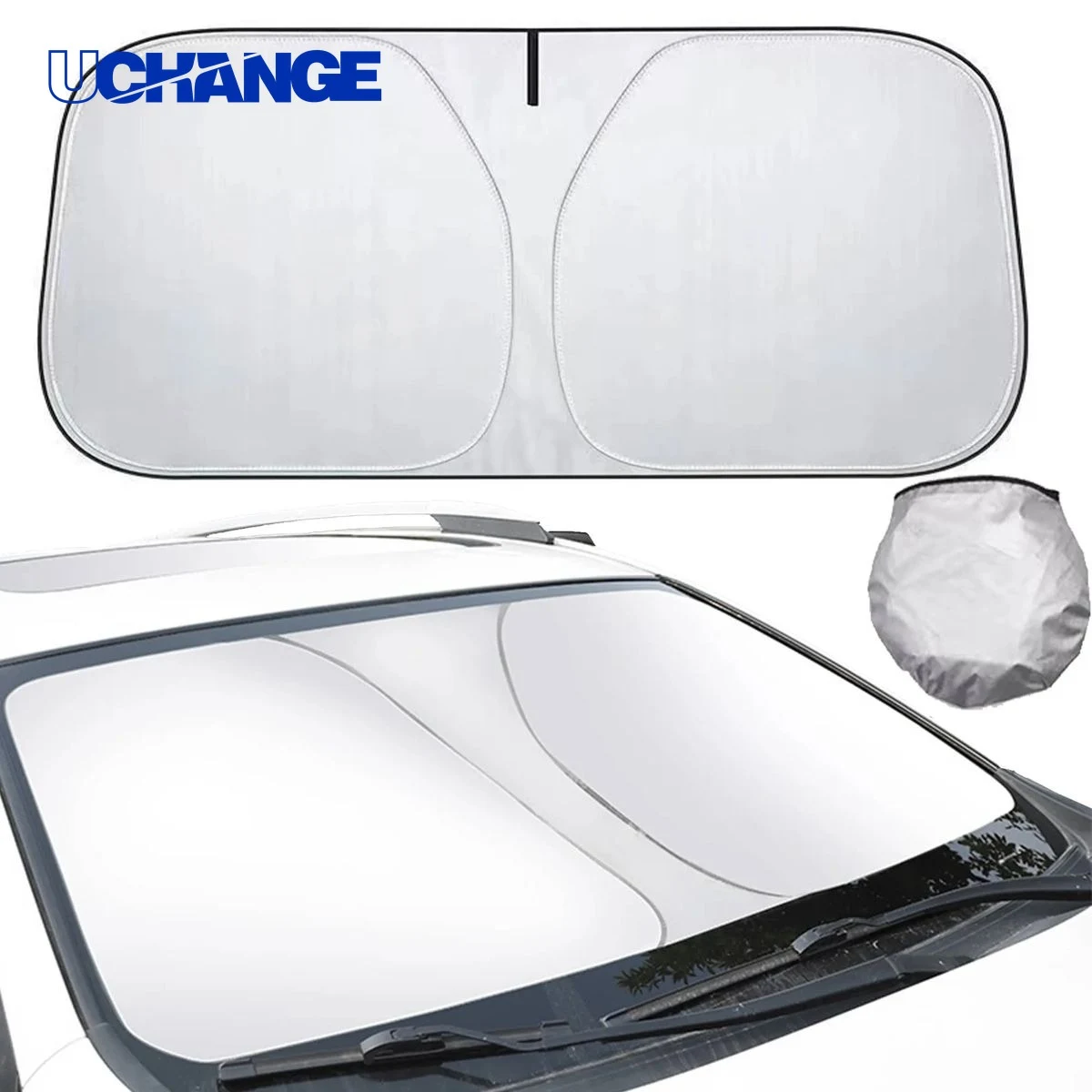 Titanium Silver Car Sunshade 1