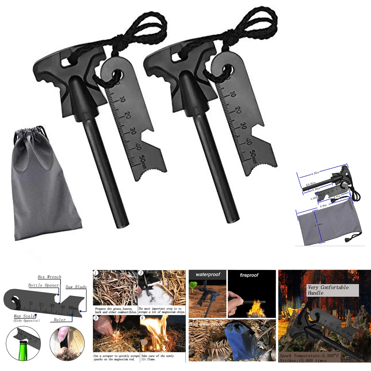 2 pack Flint Fire Starters 1