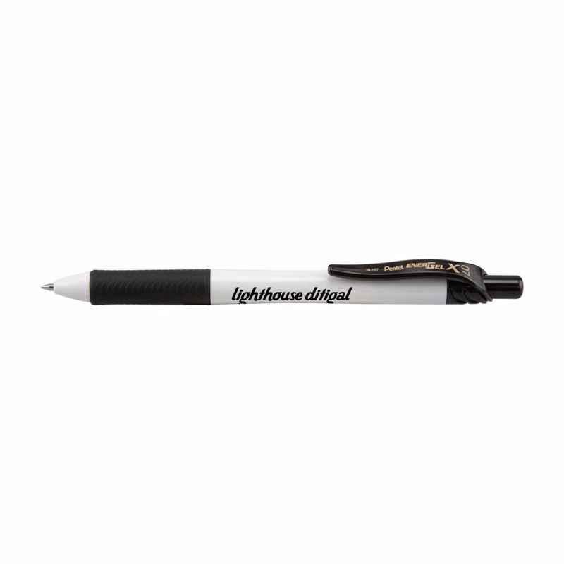 EnerGel-X® White Barrel Retractable Gel Ink Pen