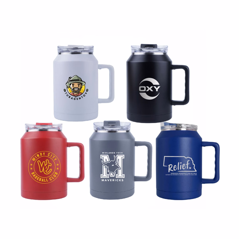 Stainless Steel Vacuum Insulated Mug with Lid, 50 oz.