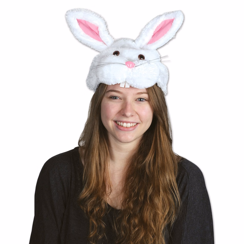 Plush Bunny Head Hat