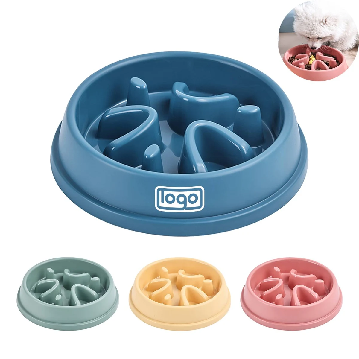Pet Anti Choking Slow Feeder Bowl 1