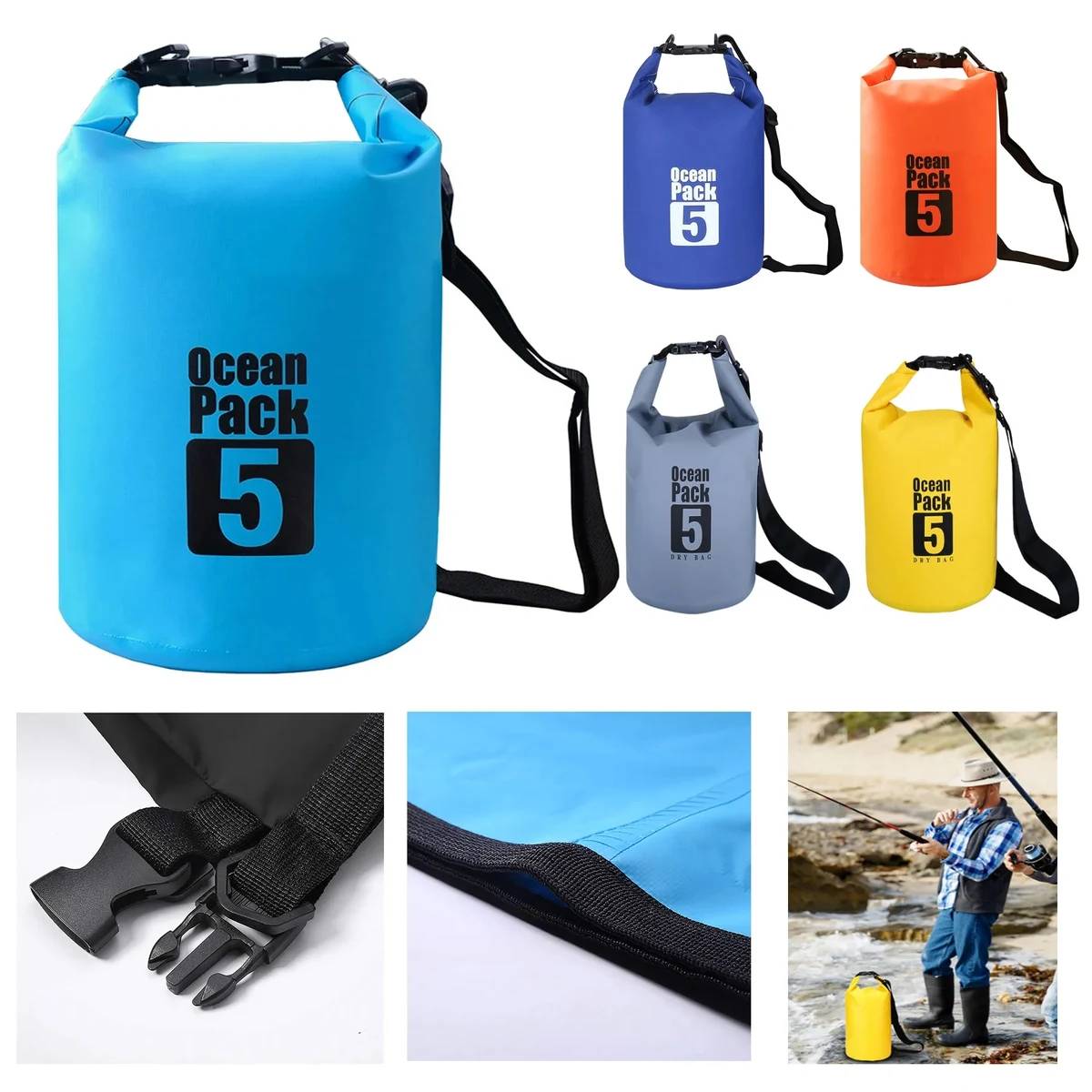5L Swimming Waterproof Bag Dry Sack Ocean Pack 1