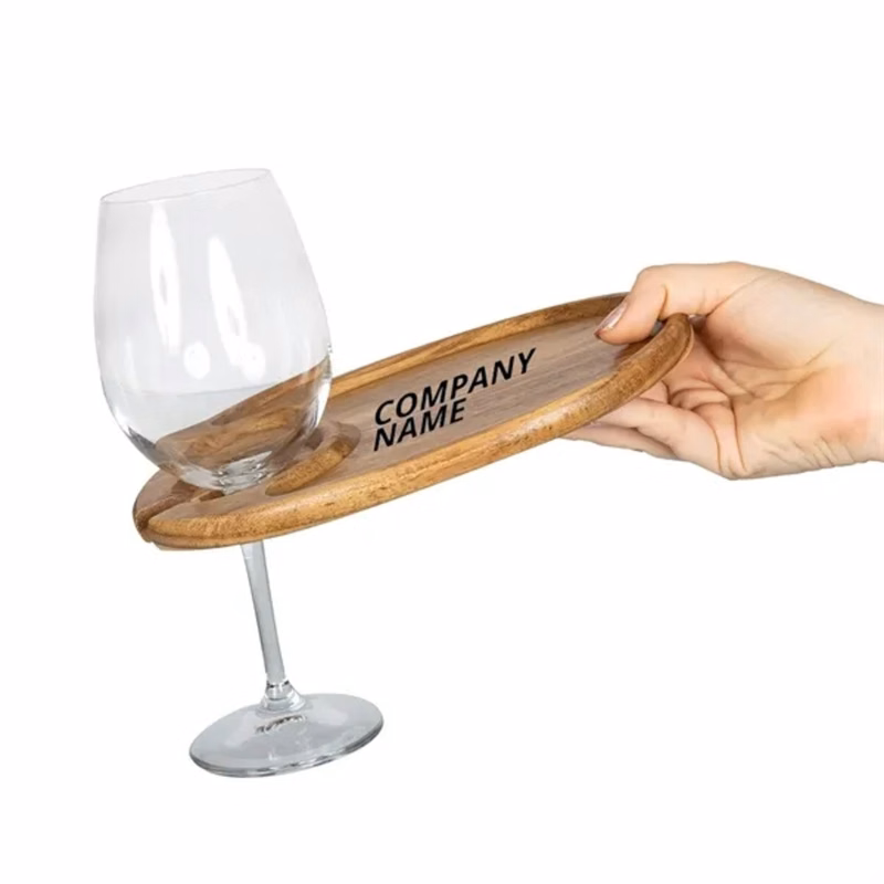 Premium Wooden Wine & Appetizer Plate
