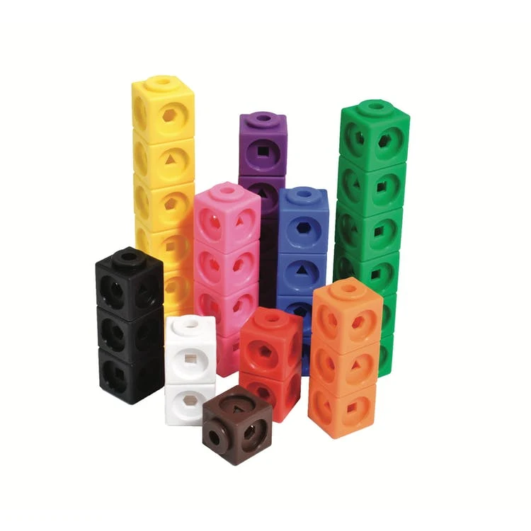Math Linking Cubes - Set of 100 10 Colors Ages 3+ 1