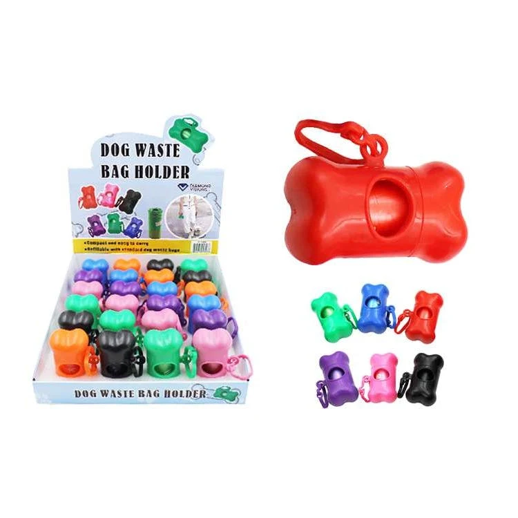 Dog Waste Bags & Holders - Assorted Colors 1