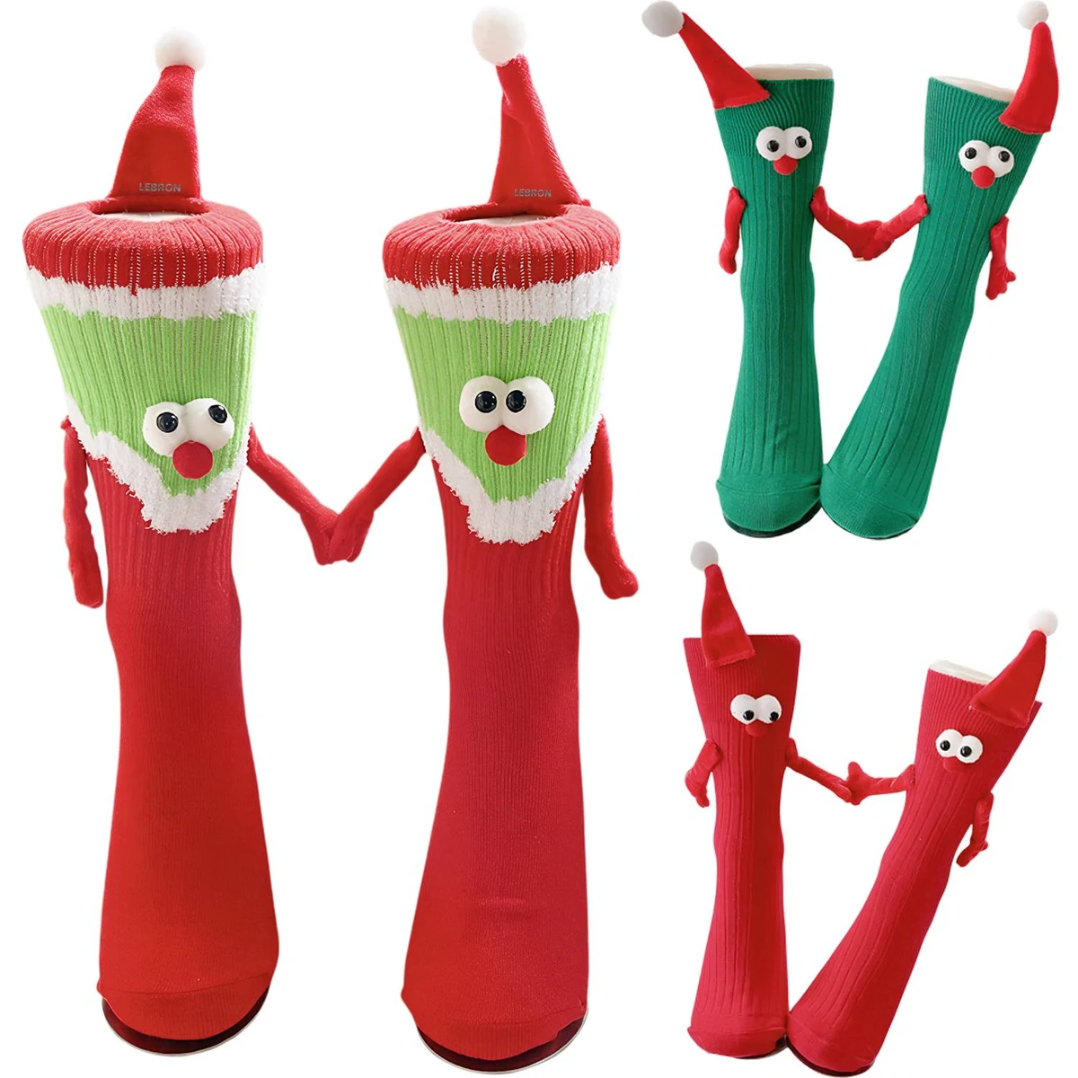 Magnetic Christmas Couple Socks 1