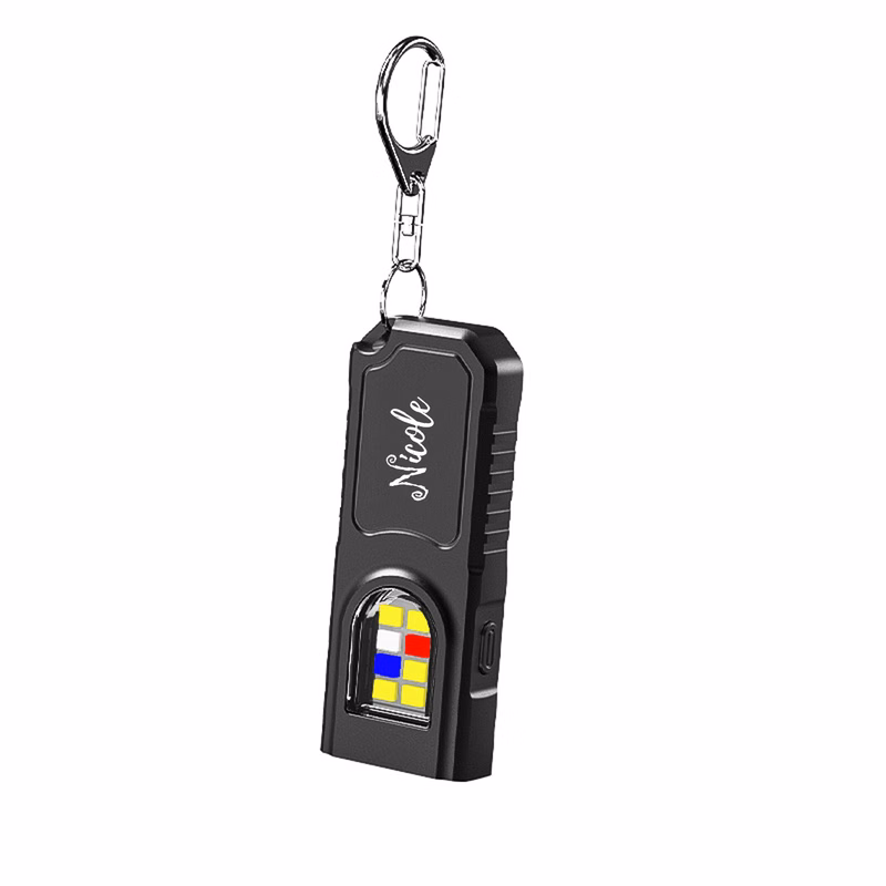 Mini Clip On LED Work Flashlight w/ Key Chain