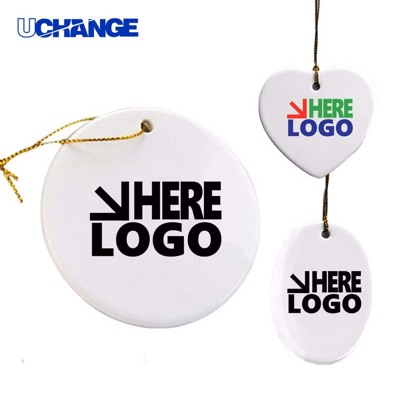 Round Ceramic Pendant Holiday Decoration
