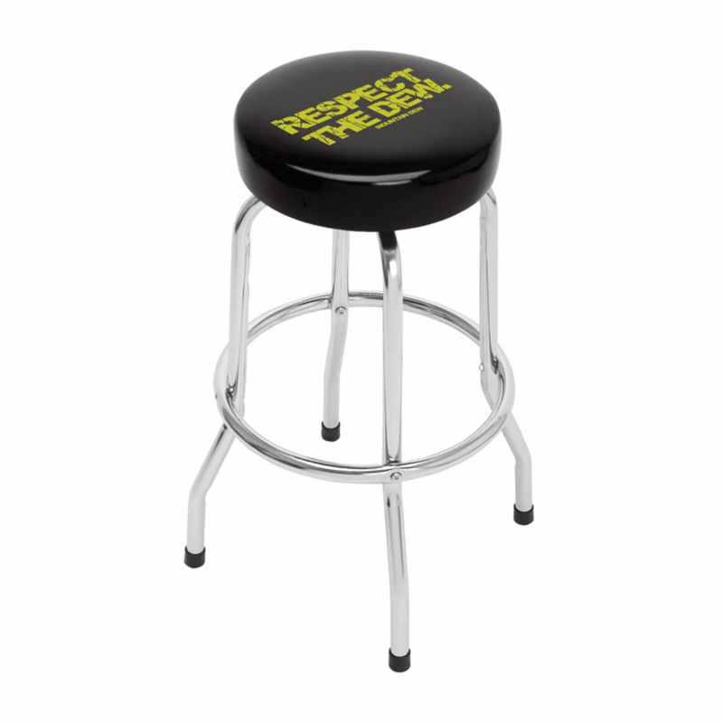 Chrome Frame Single Ring Swivel Bar Stool