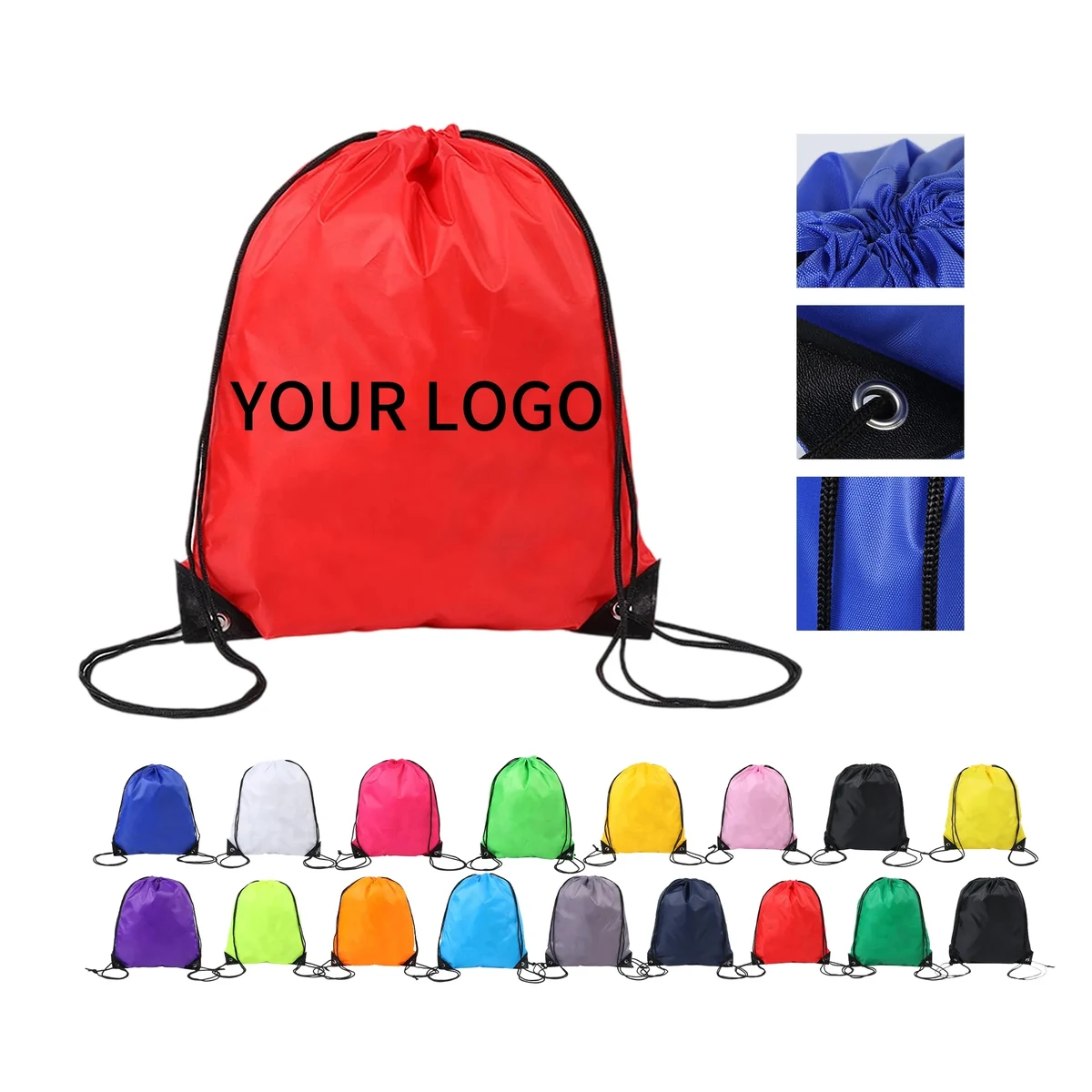 210D Polyester Drawstring Gym Bag 1