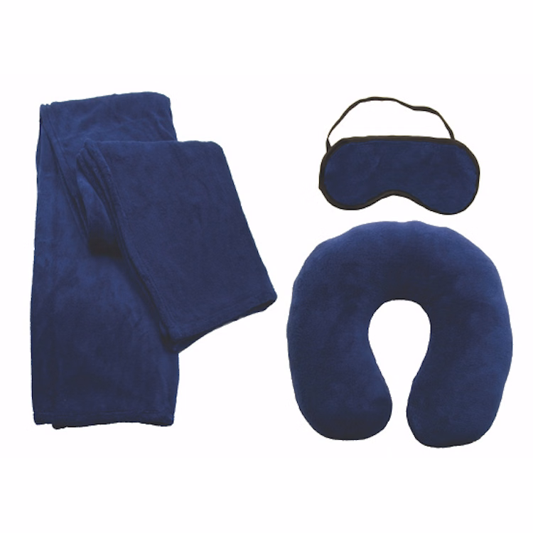 Travel Set w/Blanket, Pillow & Mask