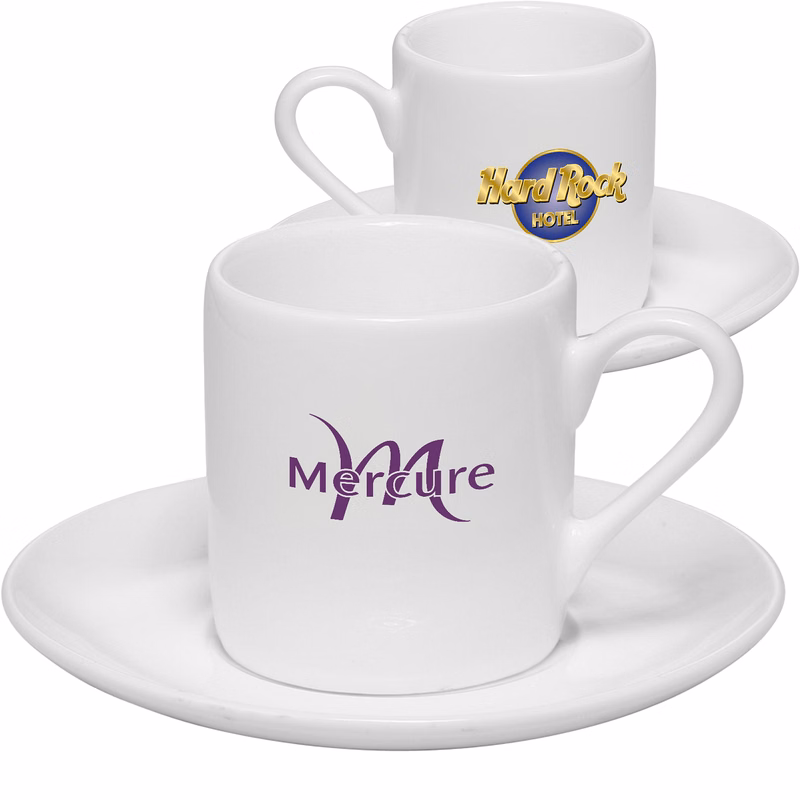 3 oz. Porcelain Espresso Cups w/ custom imprint