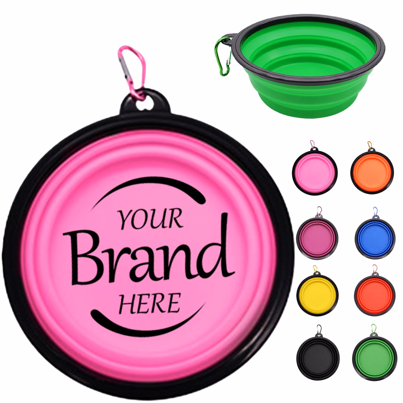 Foldable TPE Pet Bowl With Carabiner