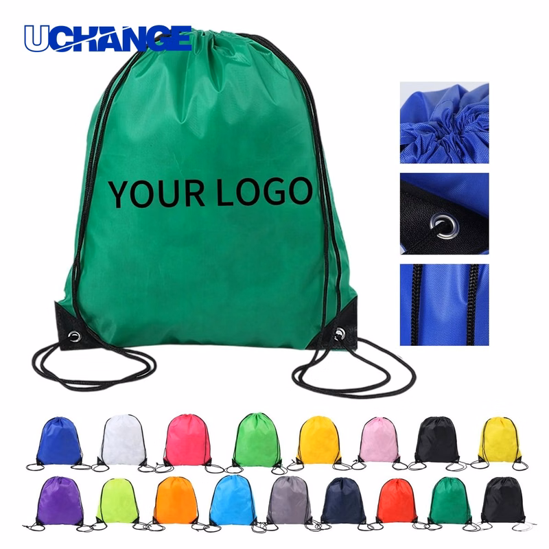 Polyester Drawstring Backpack Organizer 16 Inch Large Capacity