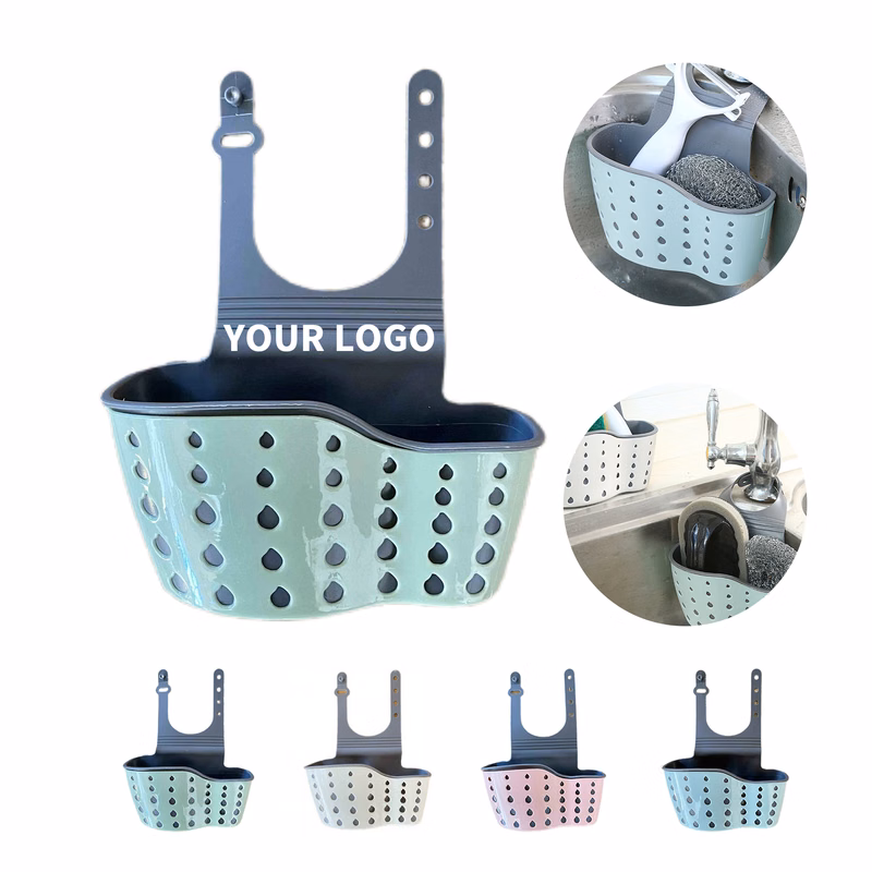 Adjustable Sink Drain Pouch With Flexible Strap
