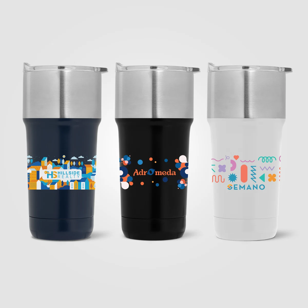 Optimus - 20 oz. Double Wall Recycled Stainless Tumbler with Ceramic Interior 1