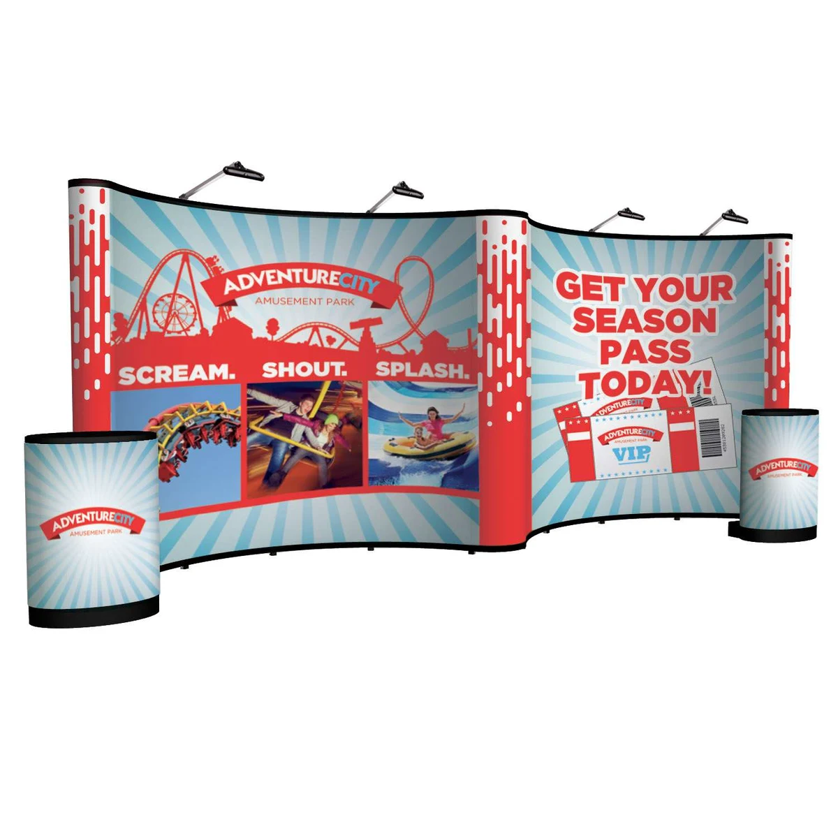 20' Gullwing Show 'N Rise Floor Display Kit (Full Mural) 1