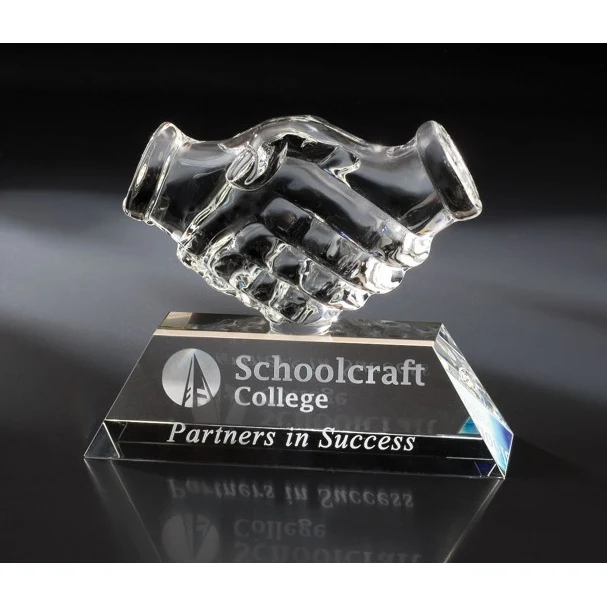 Designer Crystal Hand Shake Award 1