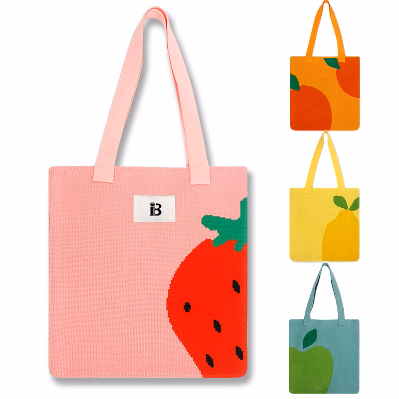 Polyester Fruit Woven Tote Bag