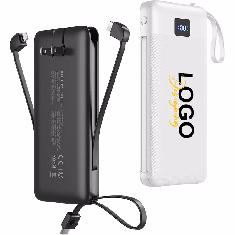 10000mAh Power Bank with Wall Plug
