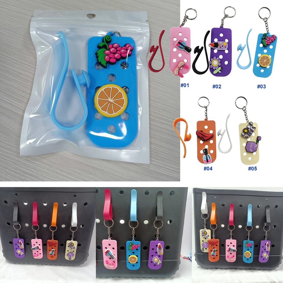 Keychain and Hooks Compatible with Bogg Bag 1