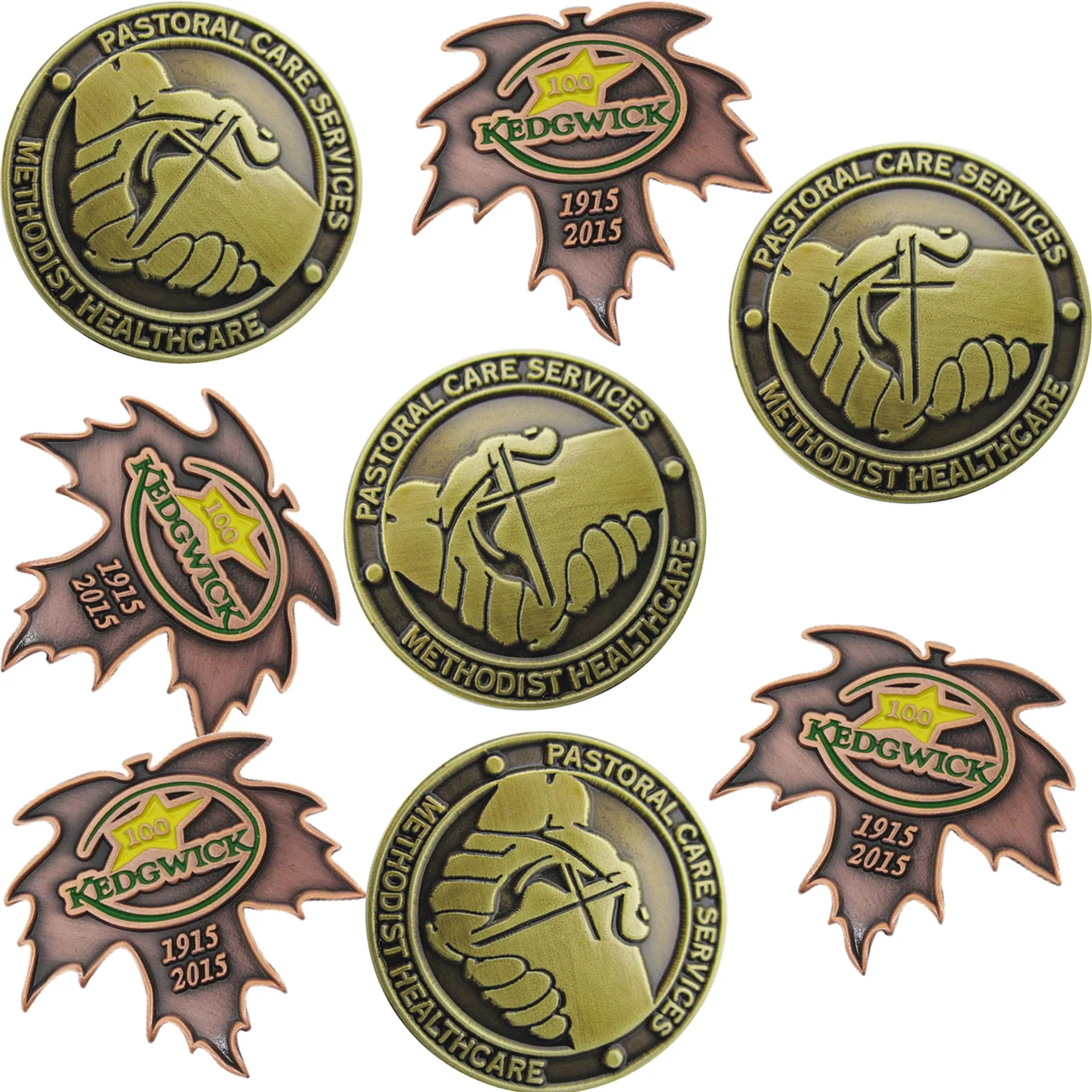 Diestruck Antiqued Lapel Pins: 3/4" W x 3/4" H 1
