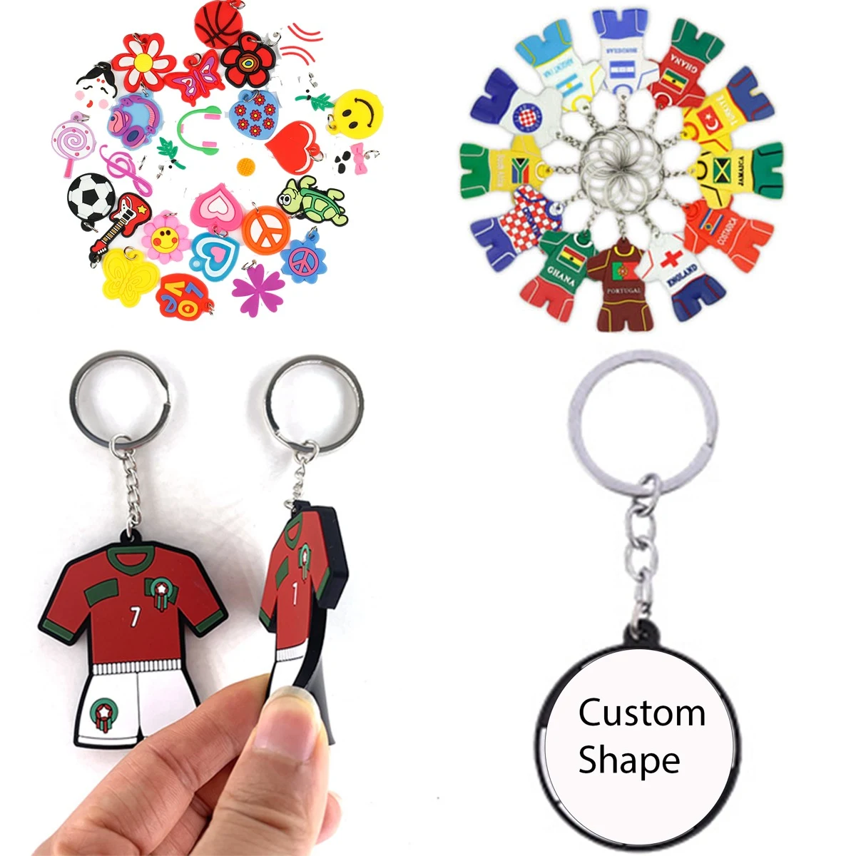 Customized Football Jersey Keychains Uniform Keyring 1