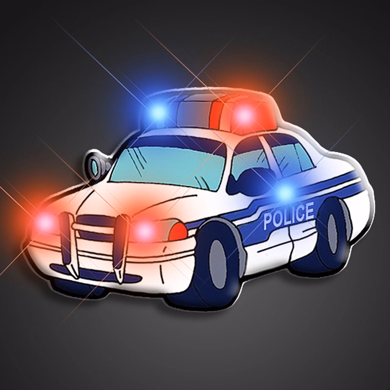 Police Car Flashing Pin